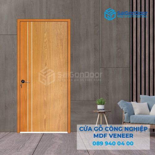 Cửa Gỗ MDF Veneer P1R2 Sồi 4-SGD