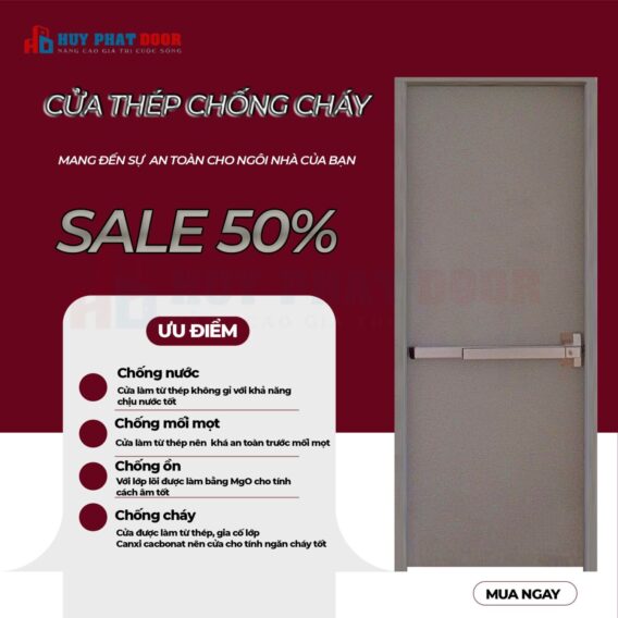 TÌM HIỂU BÁO GIÁ CỬA CHỐNG CHÁY HUYPHATDOOR MỚI NHẤT NĂM 2025